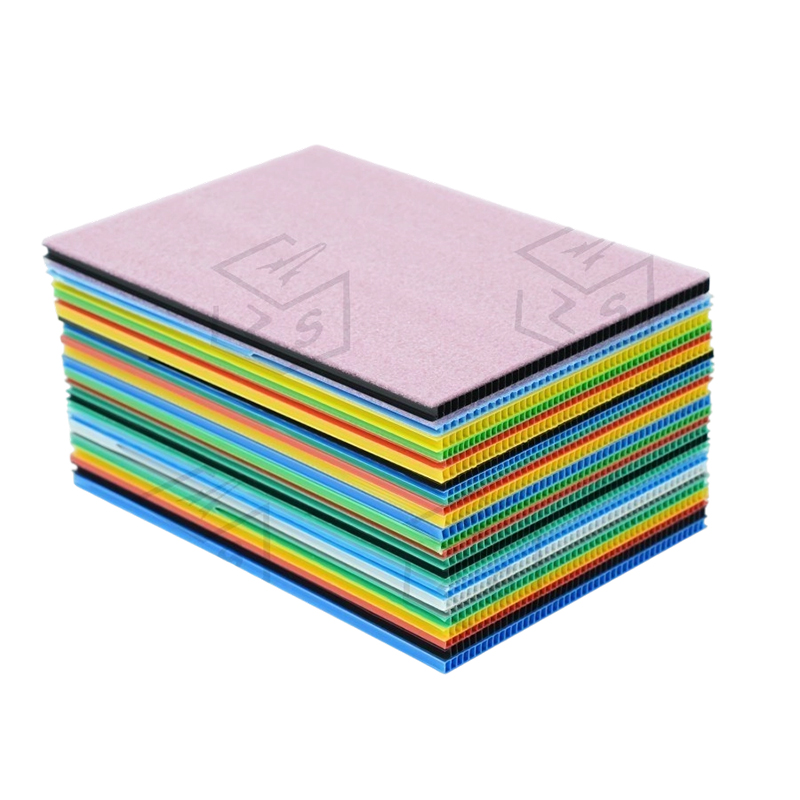 Tablero hueco de PP laminado de fieltro suave antirayaduras