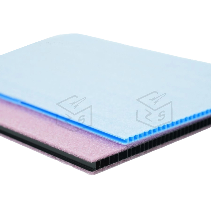 Tablero hueco de PP laminado de fieltro suave antirayaduras