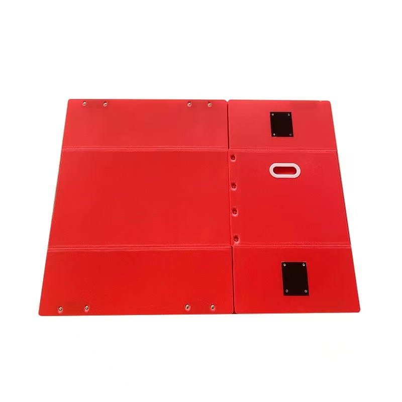 Caja plegable de plástico corrugado PP con solapa de velcro