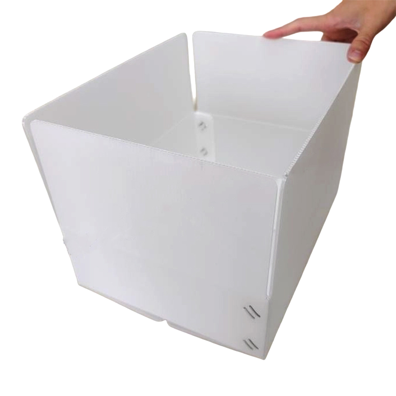 Caja de plástico corrugado PP rectangular pequeña apilable
