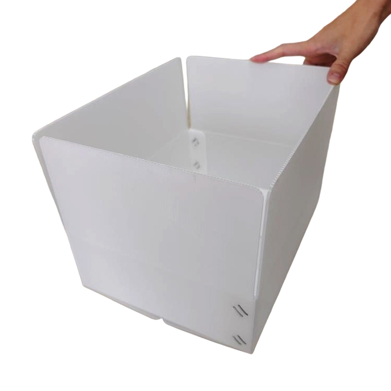 Caja de plástico corrugado PP rectangular pequeña apilable