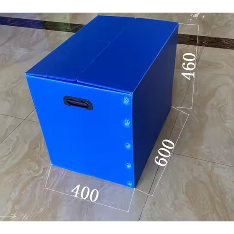 Caja de almacenamiento de plástico corrugado PP con cierre de velcro y orificio para la mano