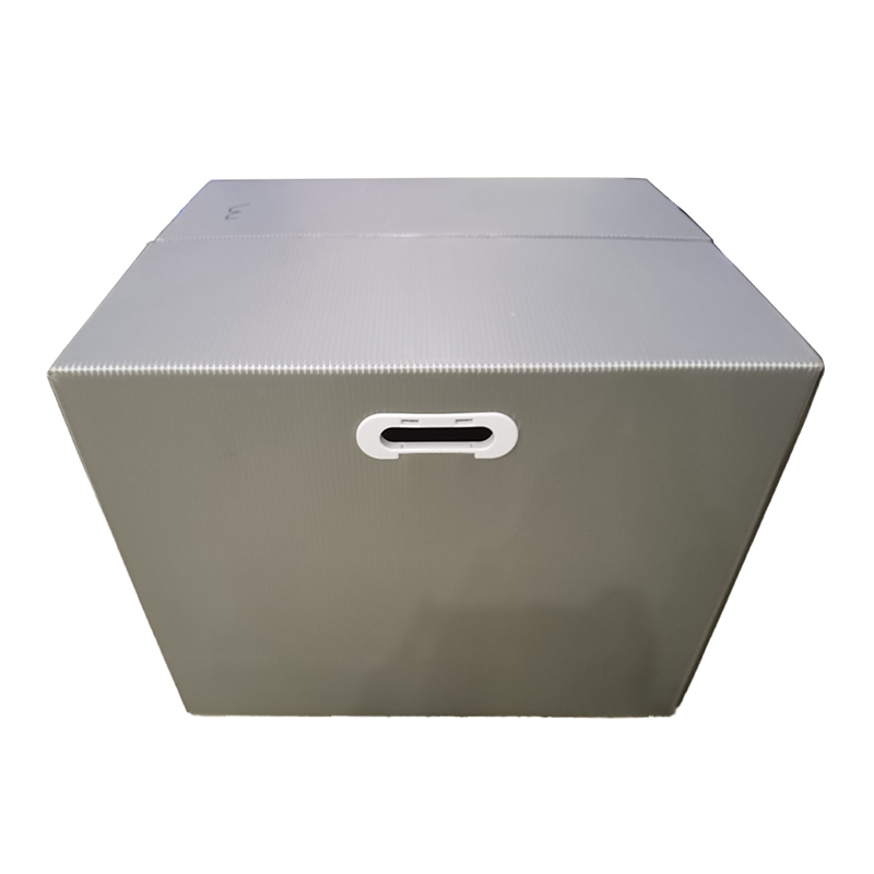 Caja de almacenamiento de plástico corrugado PP con cierre de velcro y orificio para la mano