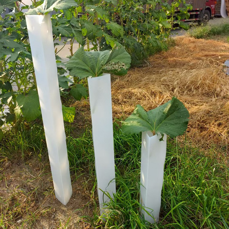Tubo de protección para árboles jóvenes de plástico corrugado antimordida