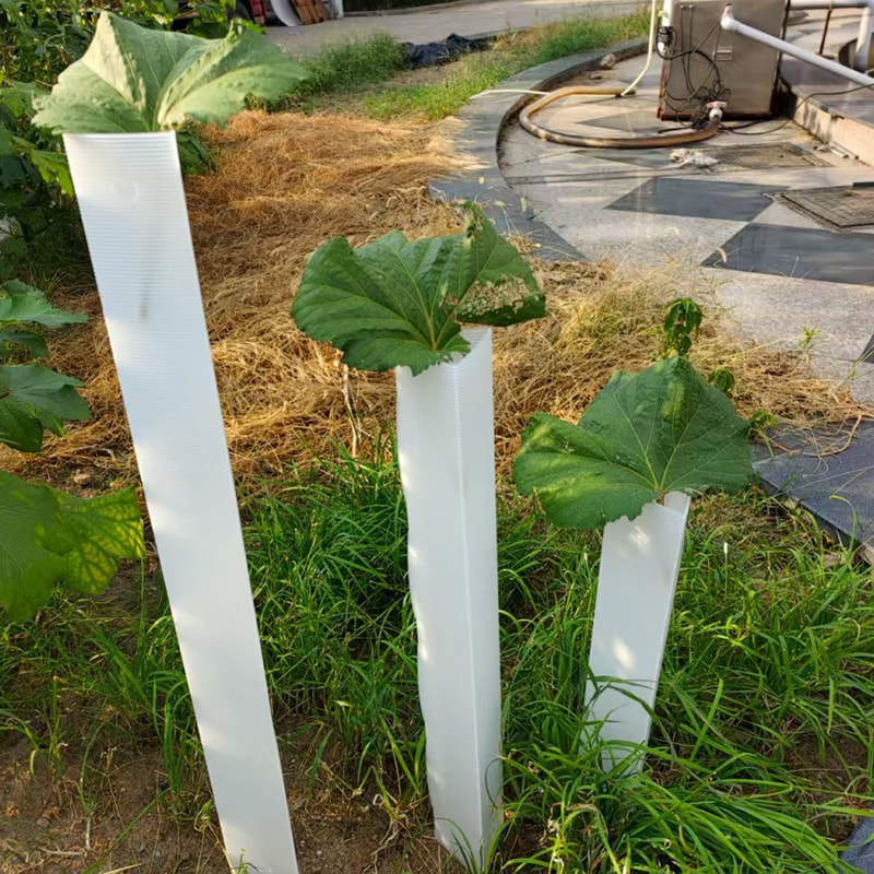 Tubo de protección para árboles jóvenes de plástico corrugado antimordida