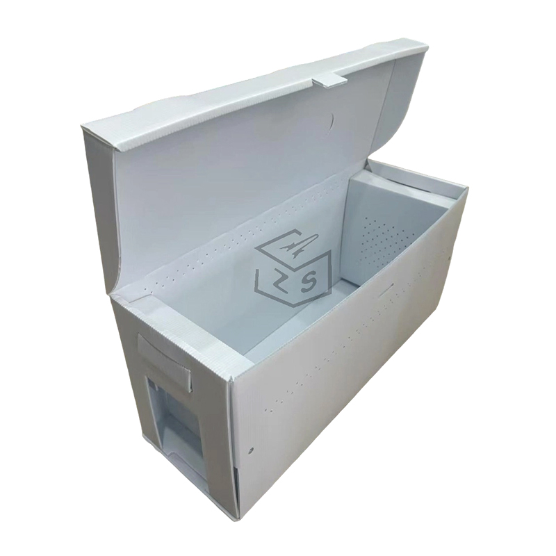 Caja de plástico corrugado perforada transpirable