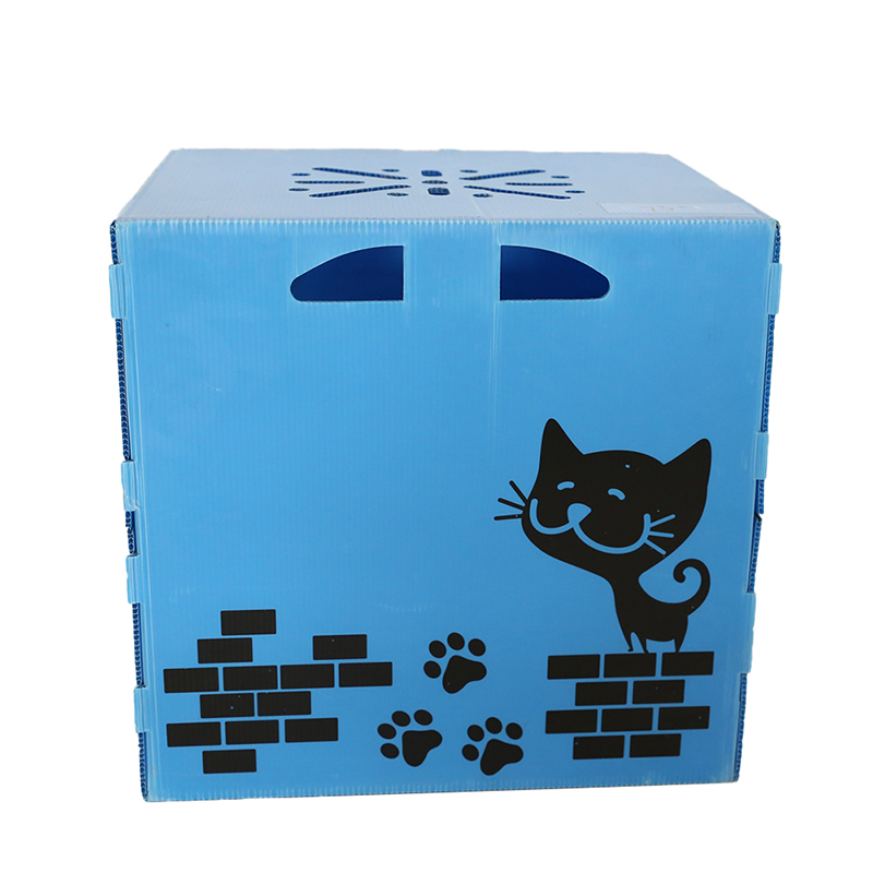 Transportín para mascotas de plástico corrugado con múltiples orificios de aire plegables