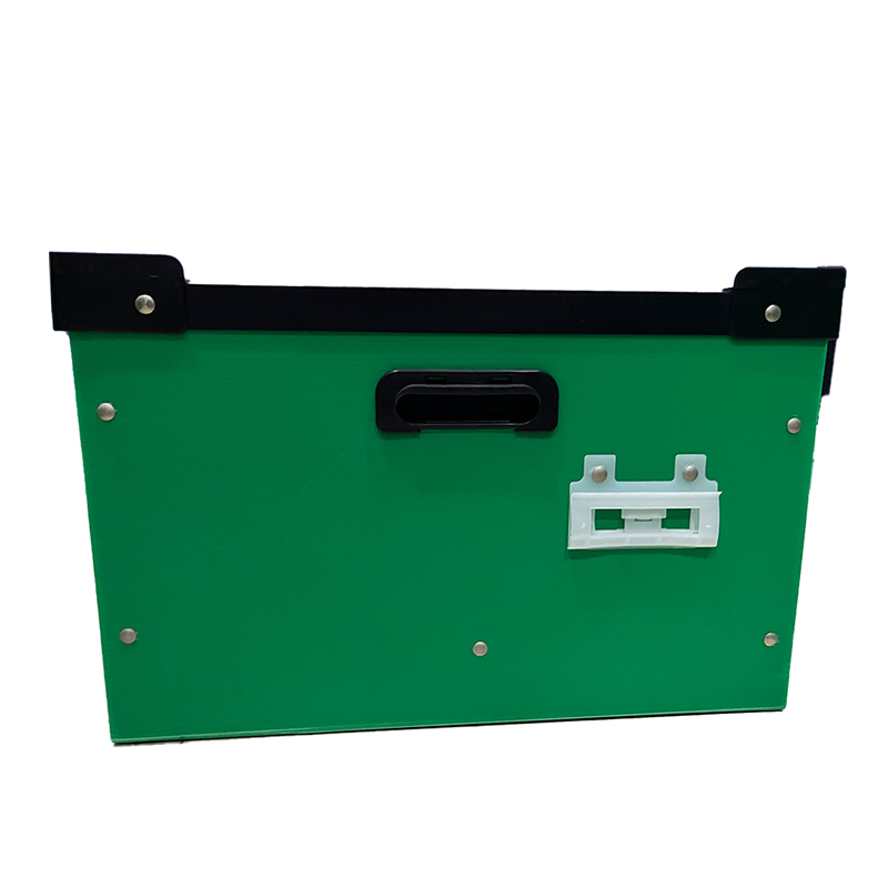 Caja de mano plegable de plástico corrugado con borde reforzado