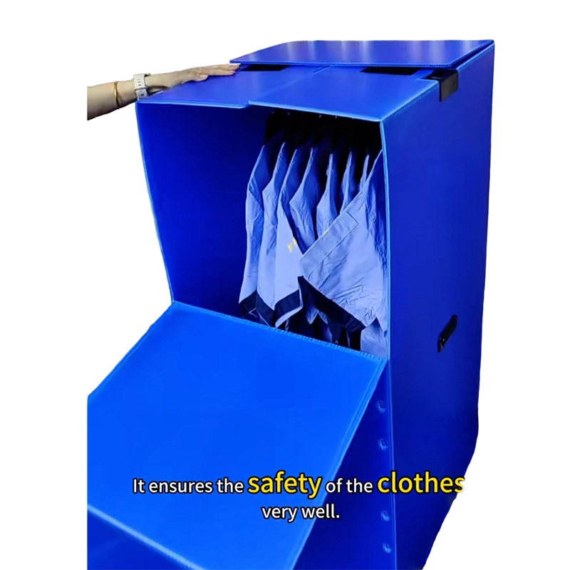 Caja de guardarropa reutilizable resistente a la humedad para trajes Coroplast
