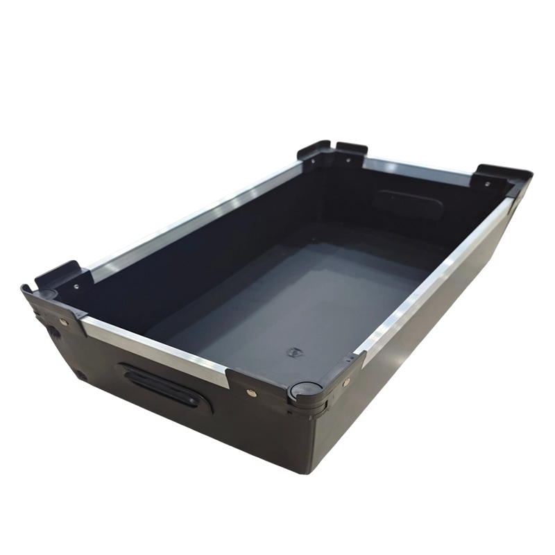 Contenedor de almacenamiento corrugado de PP impermeable reutilizable con empuñadura