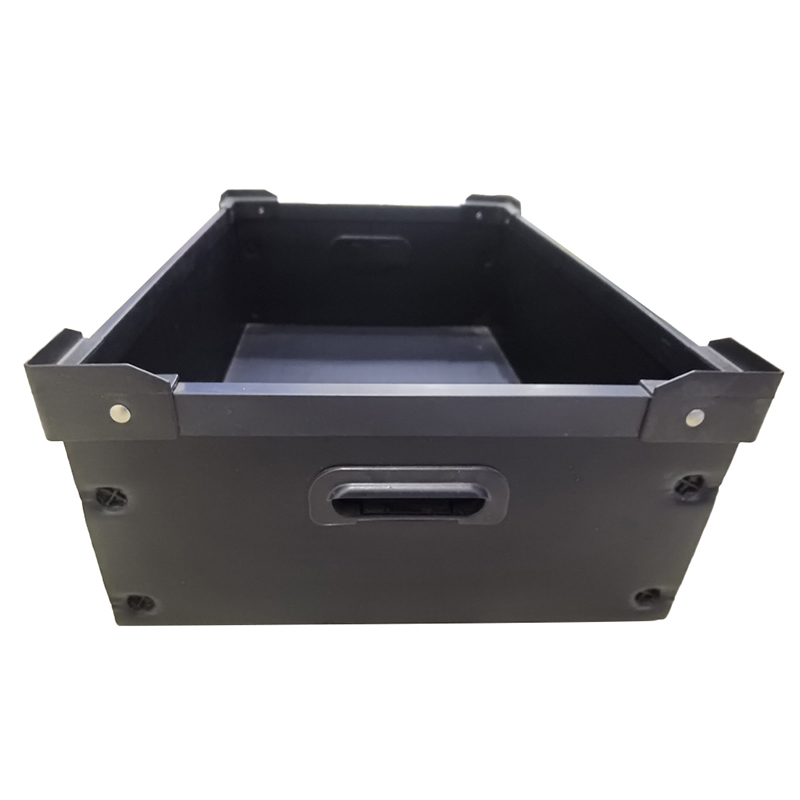 Contenedor de almacenamiento corrugado de PP impermeable reutilizable con empuñadura
