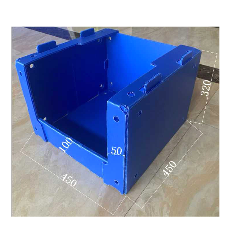 Contenedor de almacenamiento de piezas de tablero hueco de PP Correx apilable