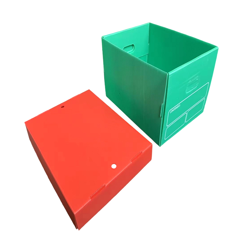 Caja de tapa dividida de polipropileno corrugado apilable