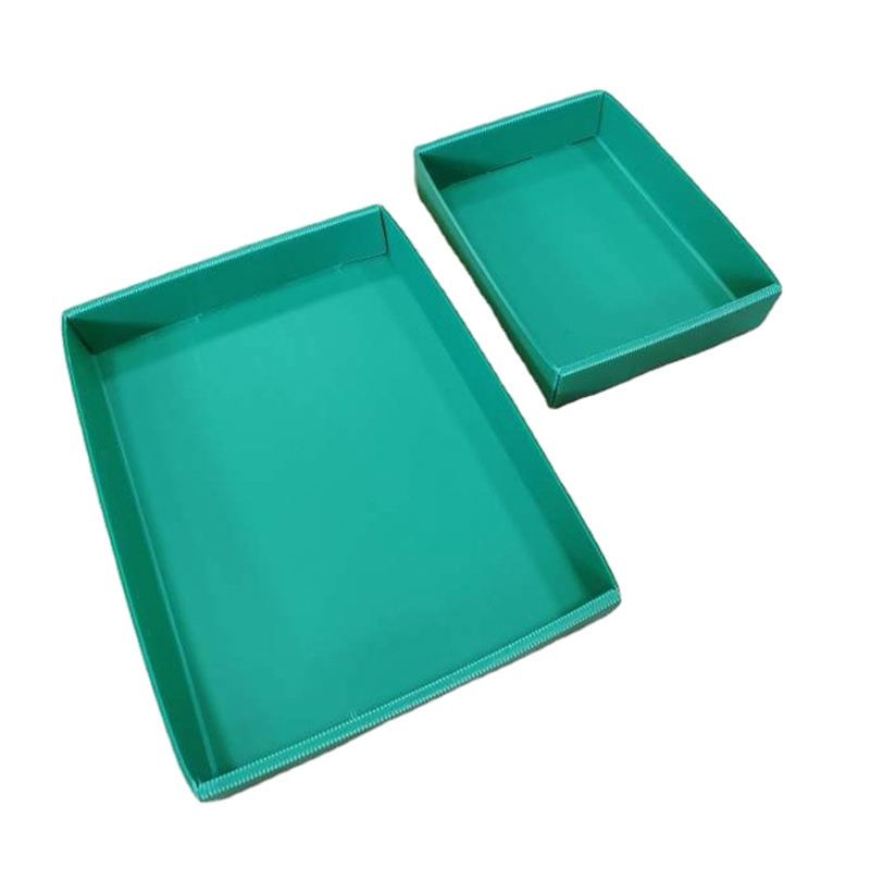 Caja de tapa dividida de polipropileno corrugado apilable