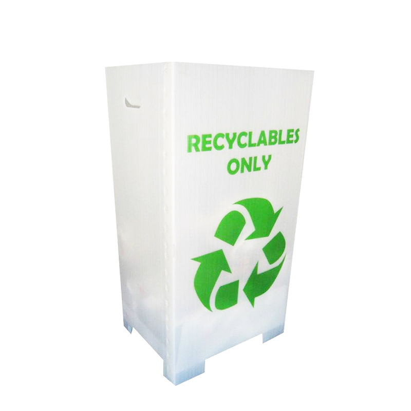 Bote de basura plegable de plástico corrugado PP para reciclaje