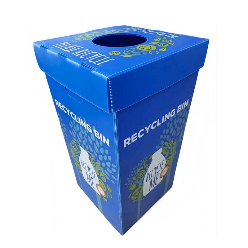 Bote de basura plegable de plástico corrugado PP para reciclaje