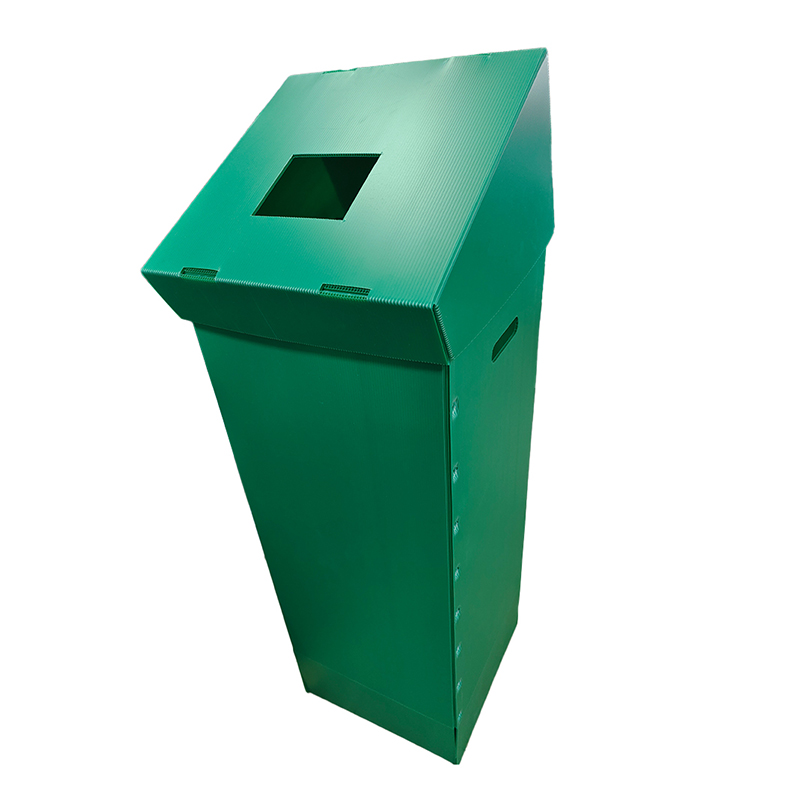 Bote de basura plegable de plástico corrugado PP para reciclaje
