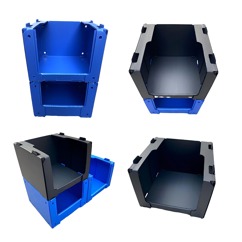 Contenedor de cartón hueco para flauta de corflat plegable