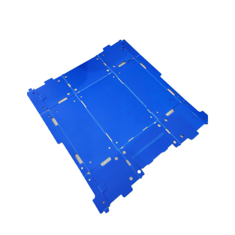 Contenedor apilable para recoger piezas de plástico corrugado PP con orificios laterales