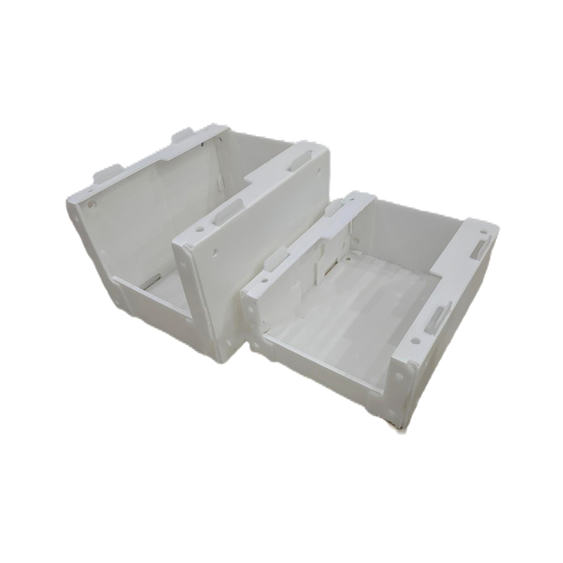 Contenedor apilable para recoger piezas de plástico corrugado PP con orificios laterales