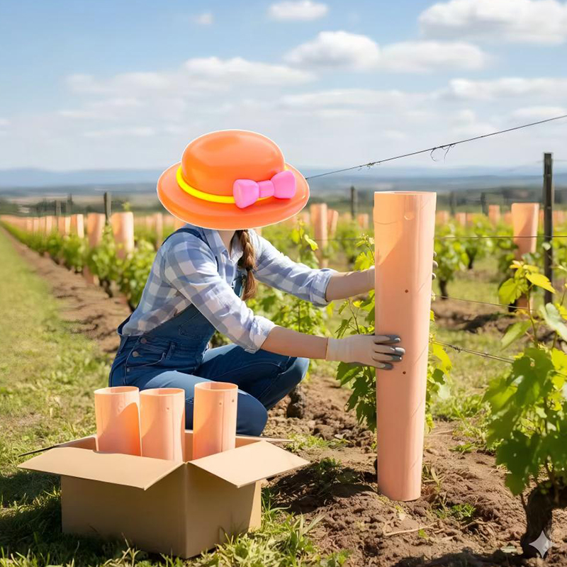 Protectores para árboles de plástico corrugado estabilizados contra los rayos UV