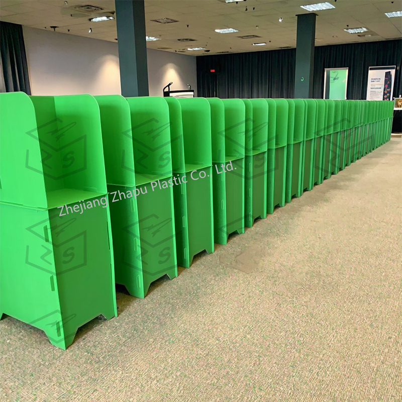 Soporte electoral de plástico corrugado de privacidad portátil impermeable