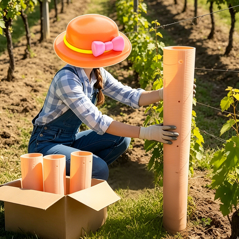 Protectores de plástico corrugado para árboles