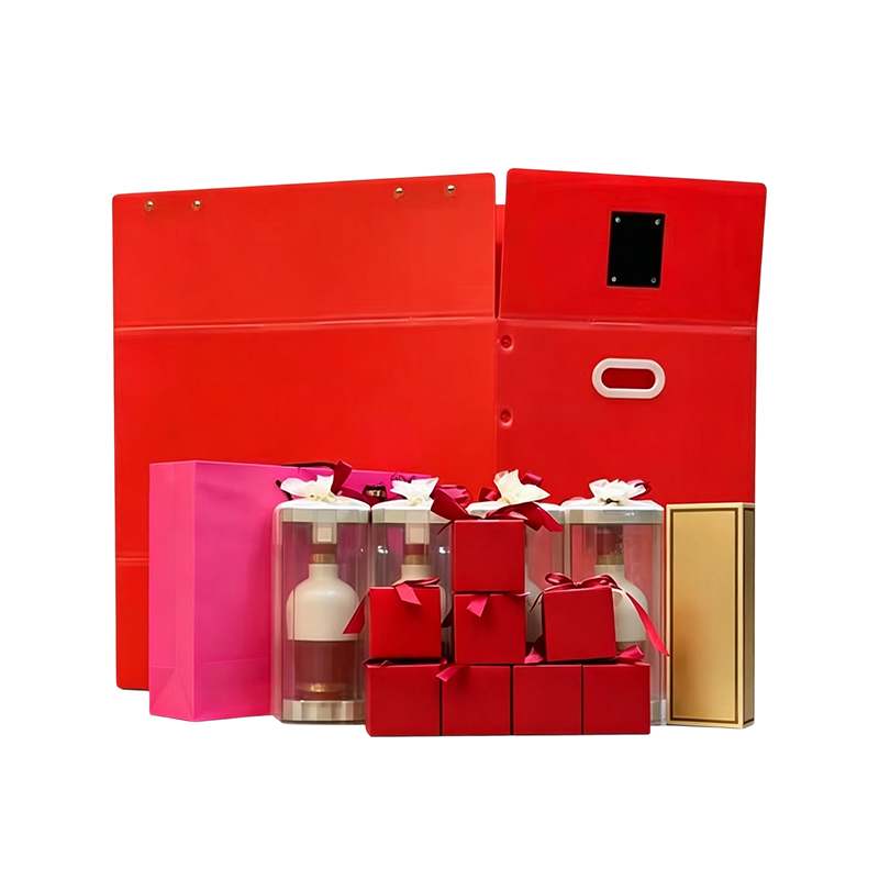 Caja plegable de plástico corrugado PP con solapa de velcro